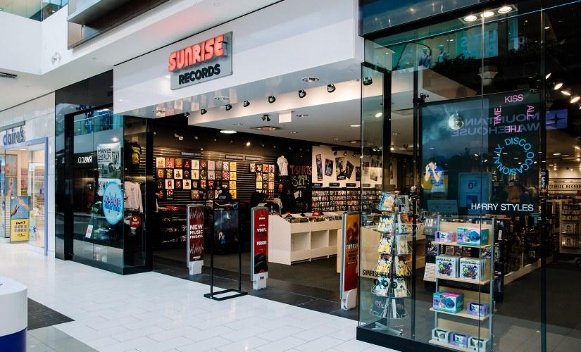 Sunrise Records inside Southcentre Mall