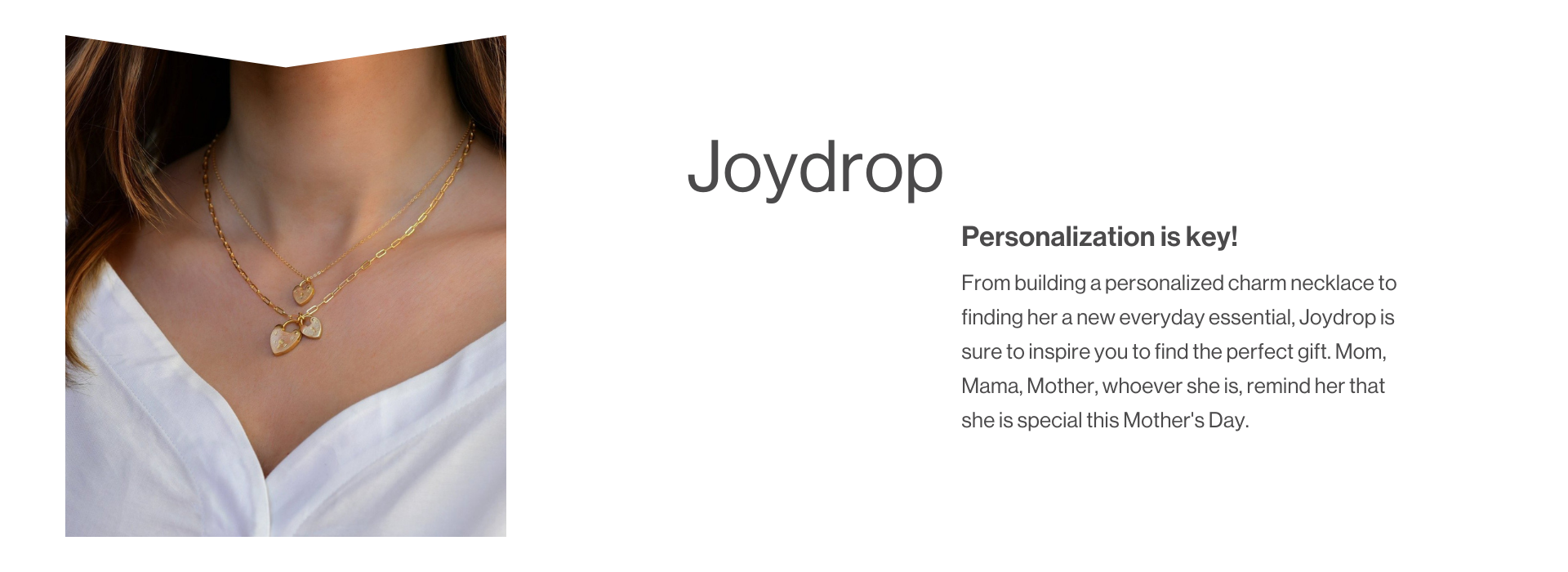 Gold necklace from JoyDrop