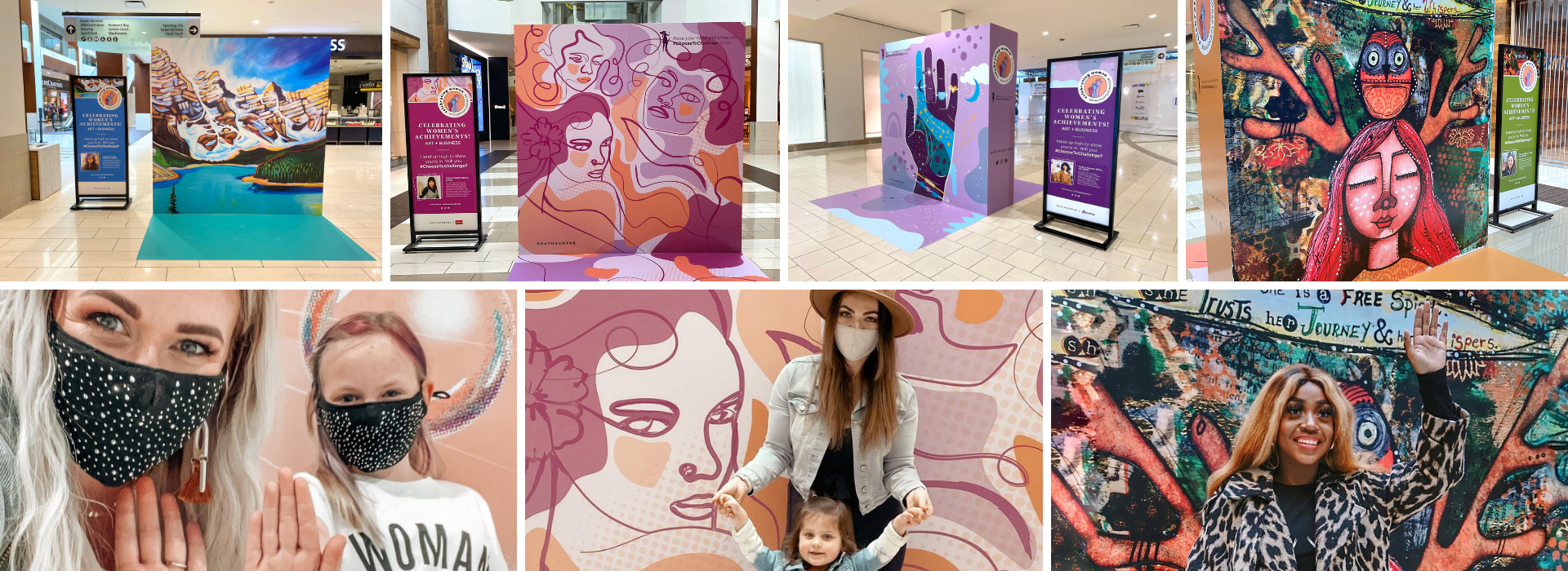 Image collage of the International Women's Day display