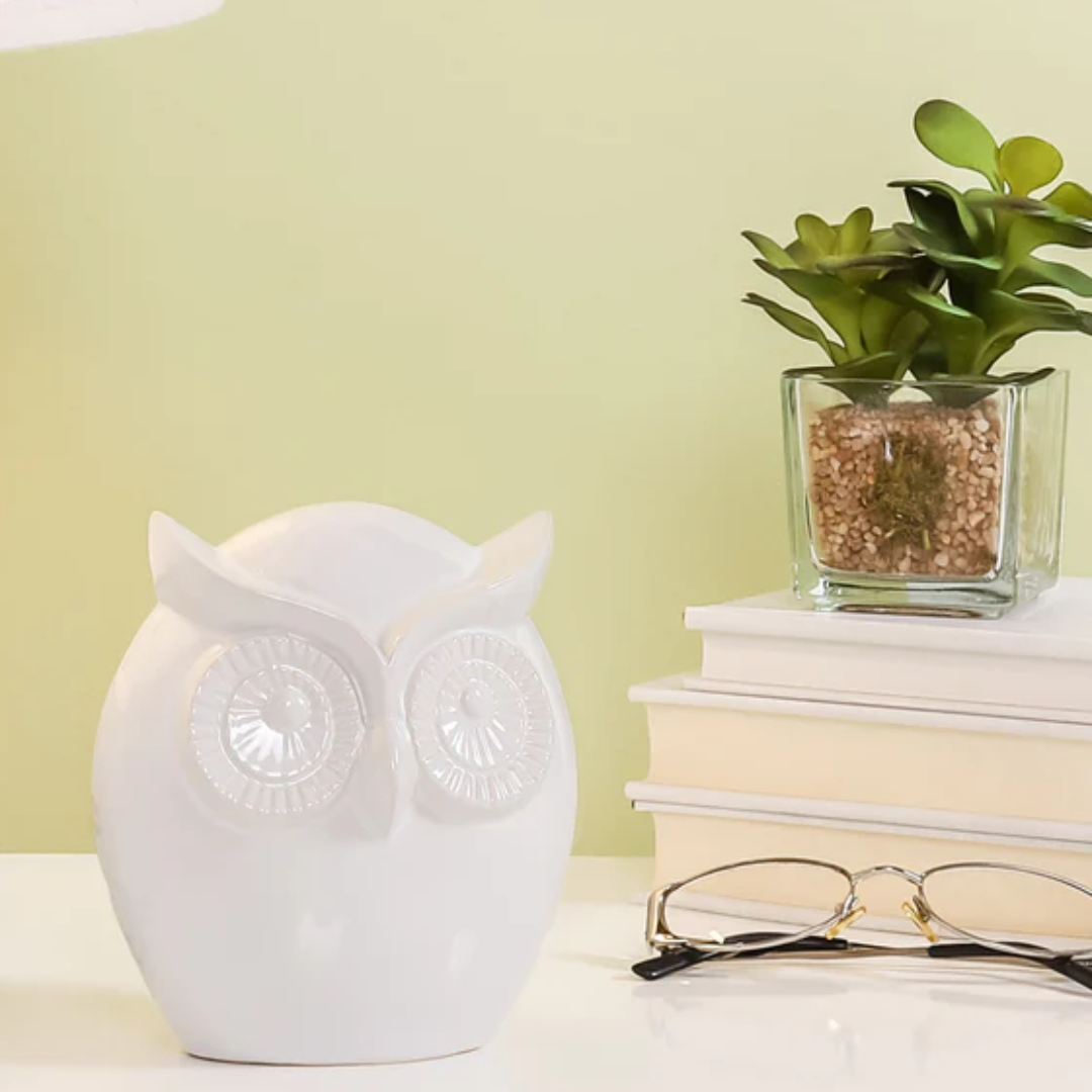 white owl home decor