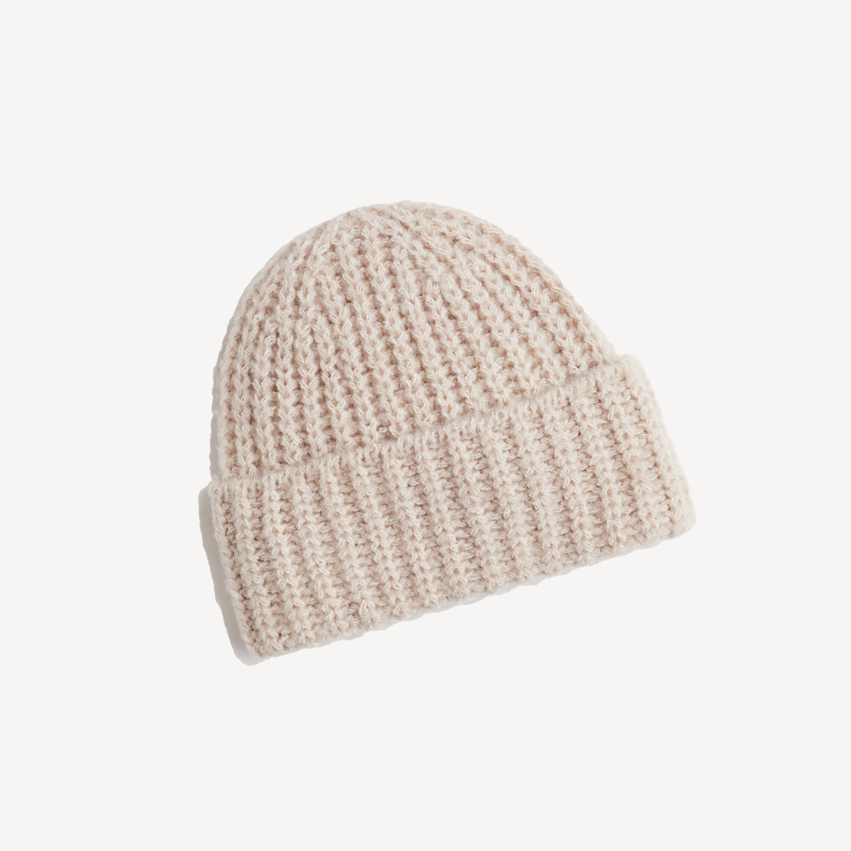 Beige knit hat