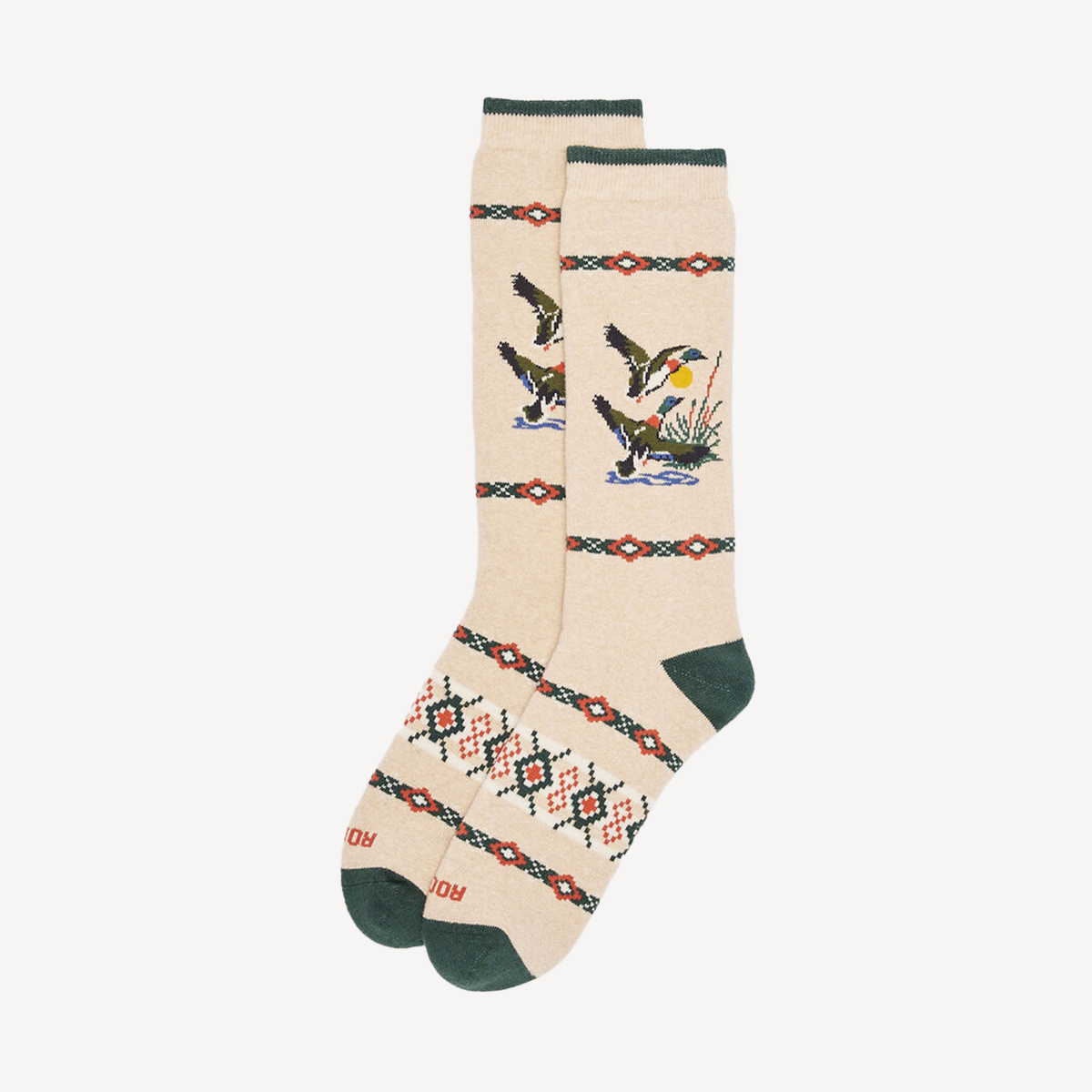 Patterned knit socks