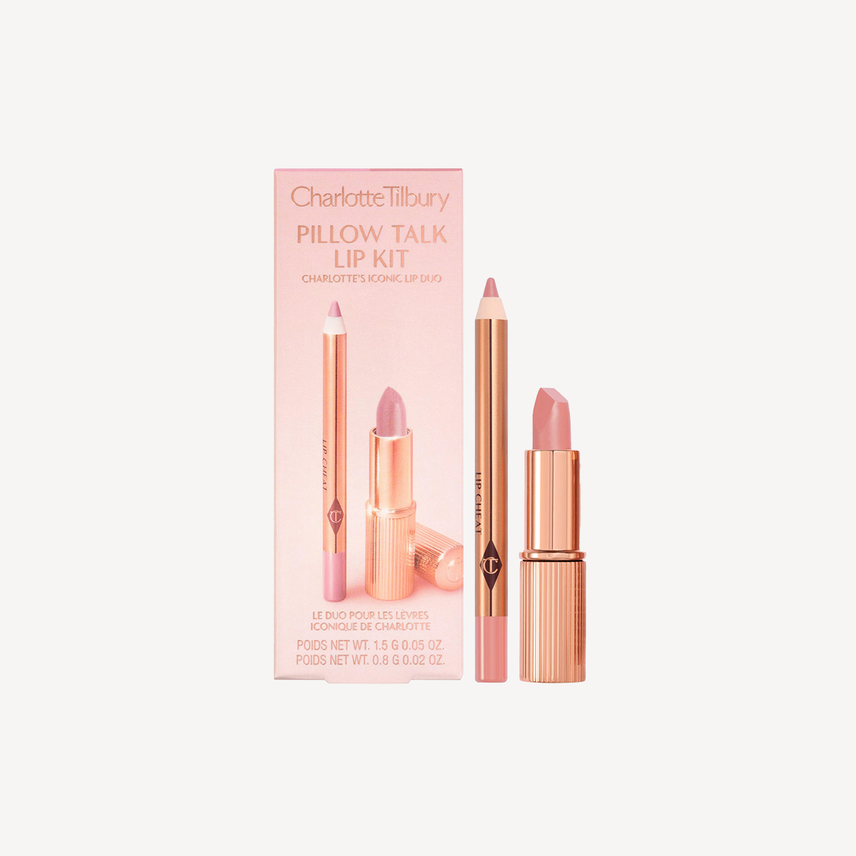 Two piece lip set and box